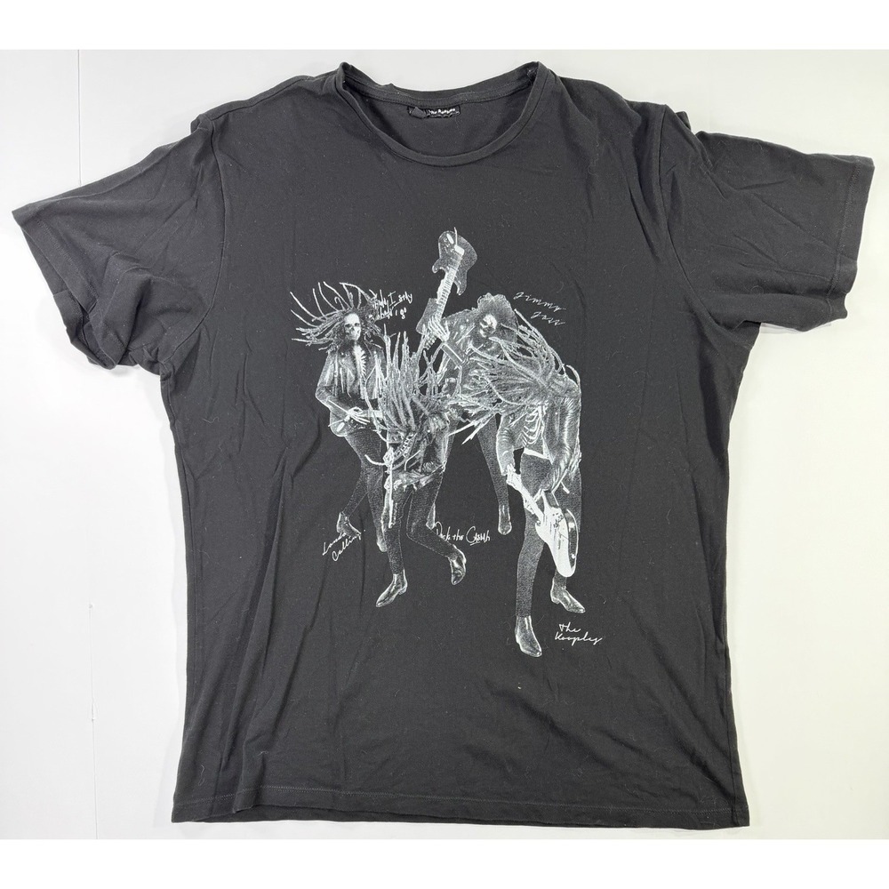 The Kooples Graphic T-Shirt Black Rock Band Print Short Sleeve Men's L